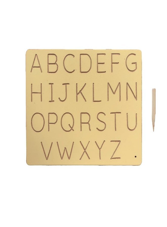 RCW Educational Wooden Tracing Board for Kids | Reading & Writing Board with Pencil Handwriting and Learning Slates Toys for 2+ Years Old Kids Alphabets Capital ABC (Set of 1) - Image 1